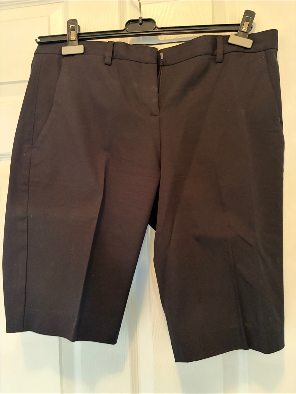Theory Black Tailored Bermuda Shorts
